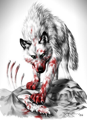 点击大图看下一张:霸气外漏的狼纹身手稿图3