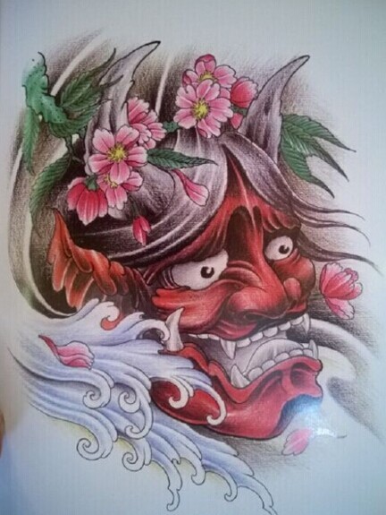 点击大图看下一张:漂亮简单的般若纹身手稿图3