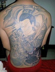 二郎神杨戬纹身手稿