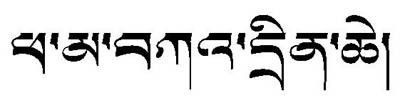 点击大图看下一张：文字藏文纹身图片――世界和平（藏文）纹身图片