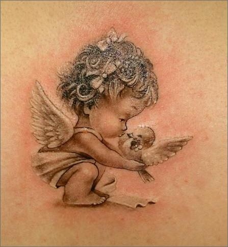 点击大图看下一张：超萌超可爱的小天使丘比特纹身