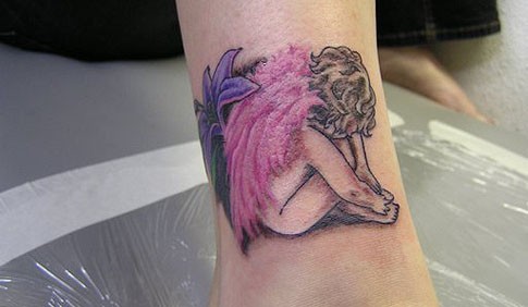 点击大图看下一张：超萌超可爱的小天使纹身图2