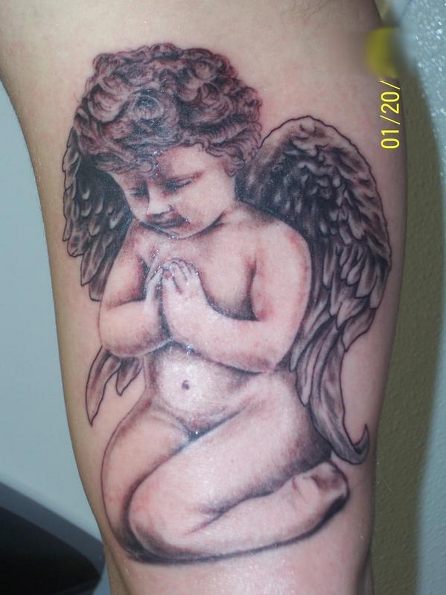 点击大图看下一张：超萌超可爱的小天使纹身图3