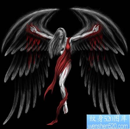 点击大图看下一张:超酷的一张血天使纹身图片图案(tattoo)