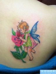 美女天使纹身图片图案
