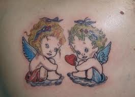 点击大图看下一张：小天使丘比特纹身