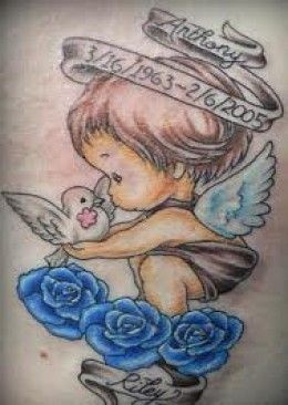 点击大图看下一张：超萌的小天使丘比特纹身图3