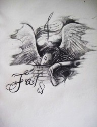 童话故事里的天使纹身
