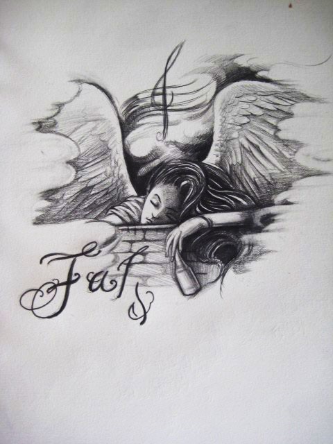 点击大图看下一张：童话故事里的天使纹身图2