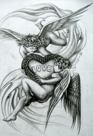 点击大图看下一张：童话故事里的天使纹身图4