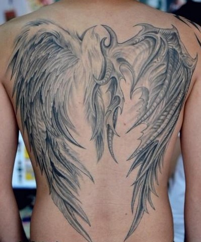 点击大图看下一张：欧美时尚的天使纹身图4