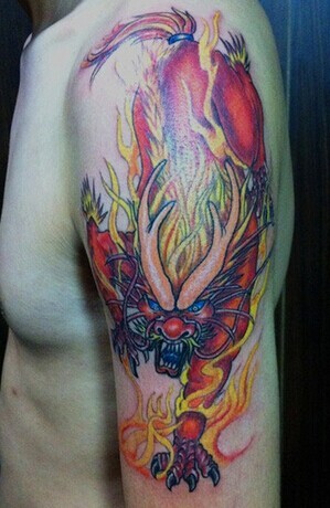 点击大图看下一张:大气个性的麒麟刺青图2