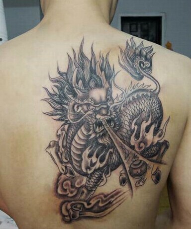 点击大图看下一张:非常有个性的神兽麒麟刺青图2