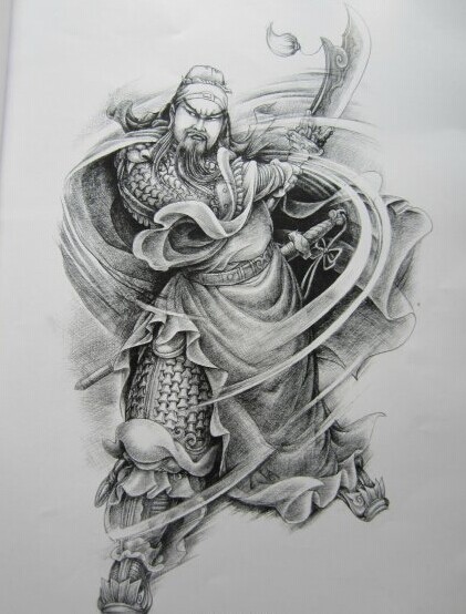 点击大图看下一张：经典大气值得收藏的关公手稿图5