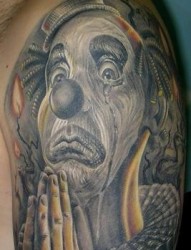 男生纹身图片之欧美3D小丑纹身图片