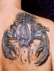 风格迥异的3D大蝎子纹身图案