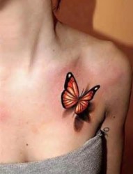 唯美的蝴蝶纹身图案