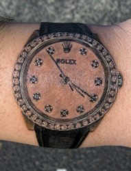 超酷的手表刺青