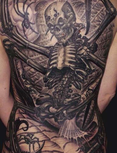 点击大图看下一张：瑞士 Rob Kass 的满背纹身作品图2