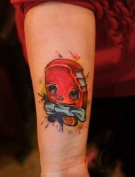创意红色小冰棒手臂纹身图案