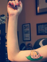 可爱猫猫手臂是纹身图案