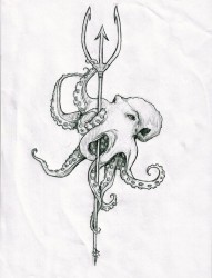 非常有个性的章鱼纹身