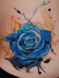 一幅女人腰部玫瑰花纹身图片有纹身520图库推荐