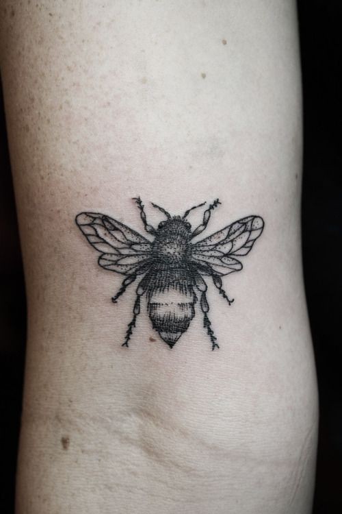 点击大图看下一张：一组手臂蜜蜂纹身图片由纹身520图库推荐图3
