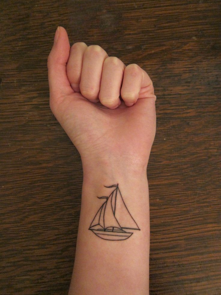 点击大图看下一张：唯美的小清新纹身，手臂上的船锚图2