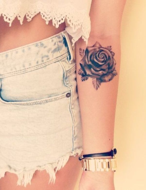 点击大图看下一张：女孩纹身：手臂上的个性小纹身