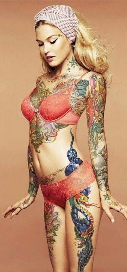 点击大图看下一张：女性纹身：纹身后不一样的诱惑力