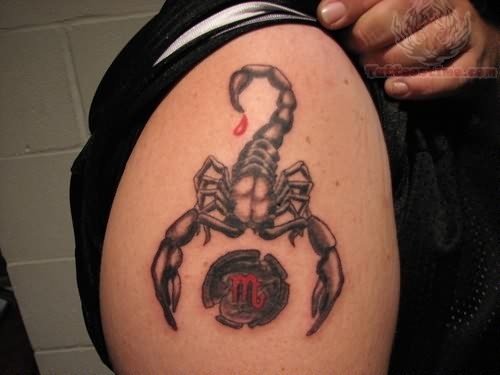 点击大图看下一张：时尚帅气的蝎子纹身图4