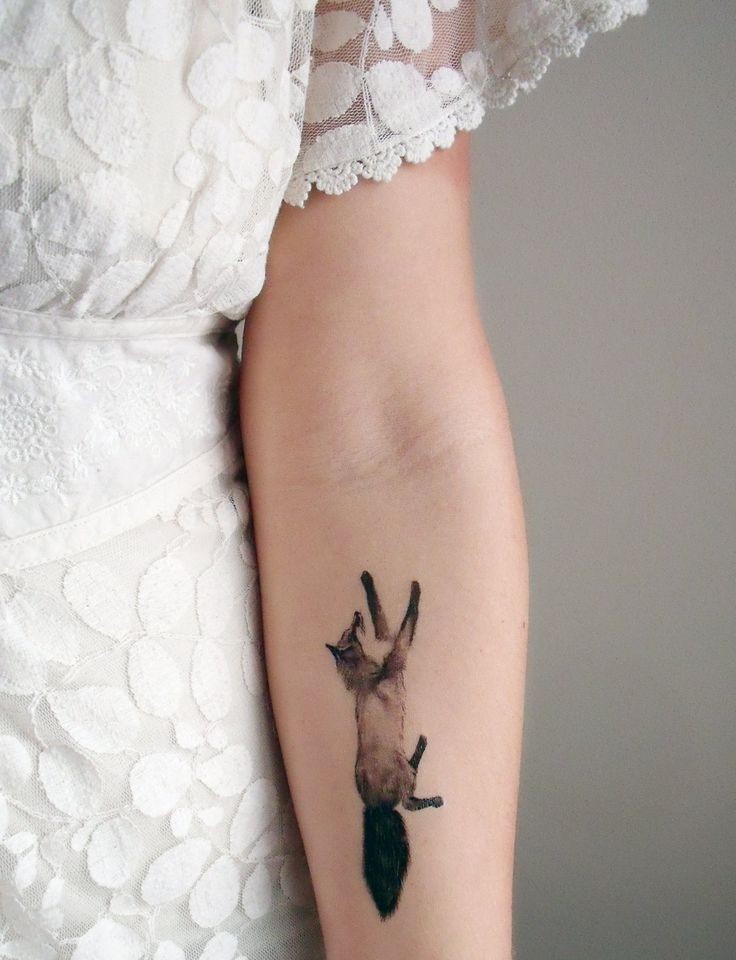 点击大图看下一张：非常可爱漂亮的手臂狐狸纹身