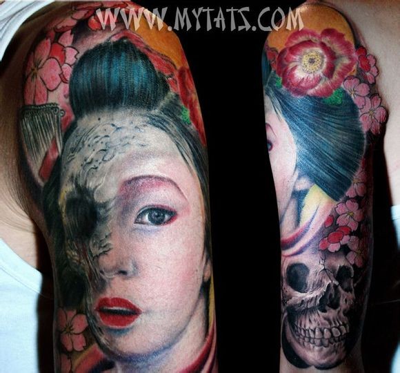 点击大图看下一张：纹身艺术家露西男性手臂纹身佳作图6