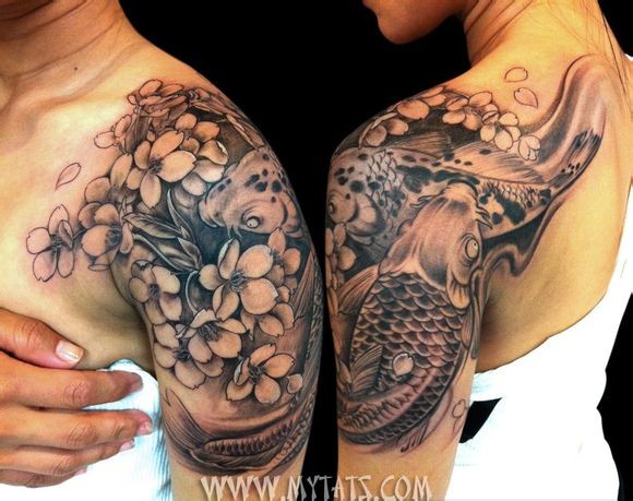 点击大图看下一张：纹身艺术家露西手臂纹身佳作图4