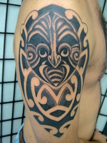 点击大图看下一张：玛雅之魂 。巴西原始纹身图腾作品