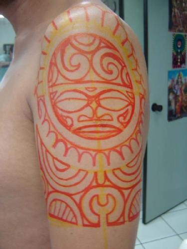 点击大图看下一张：玛雅之魂 。巴西原始纹身图腾作品图5