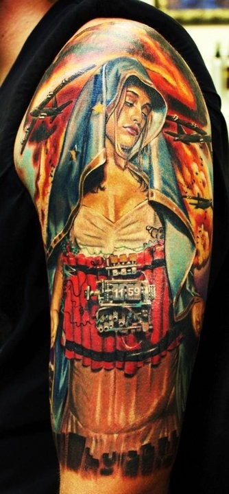 点击大图看下一张：纹身师Richard Paduch的手臂作品图4