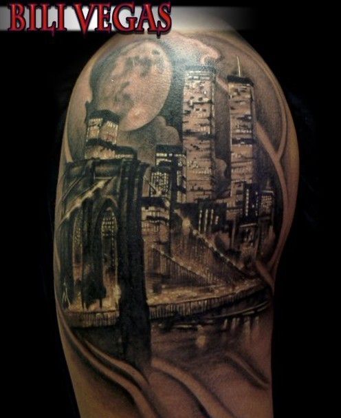 点击大图看下一张：美国纹身师Bili Vegas的手臂纹身作品图10