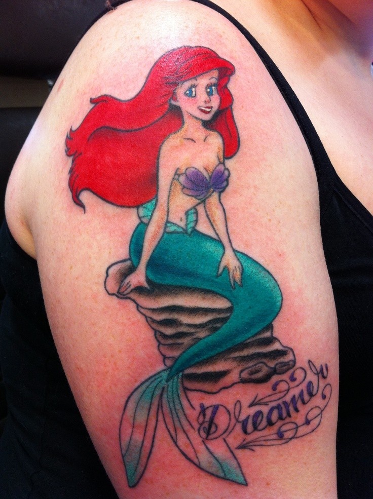点击大图看下一张：凄凉的爱情故事 美人鱼纹身