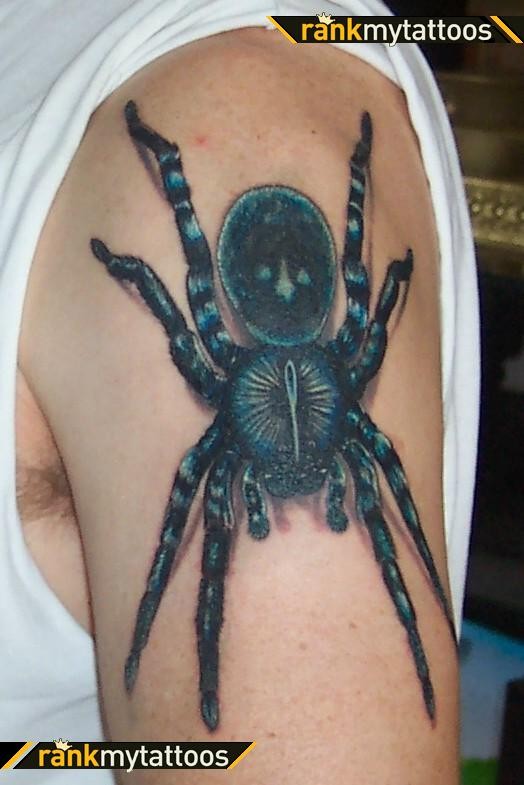 点击大图看下一张：一款毛茸茸的蜘蛛纹身