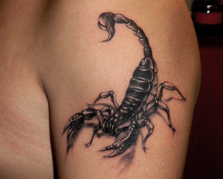 点击大图看下一张：一款能给你个性加分的蝎子纹身