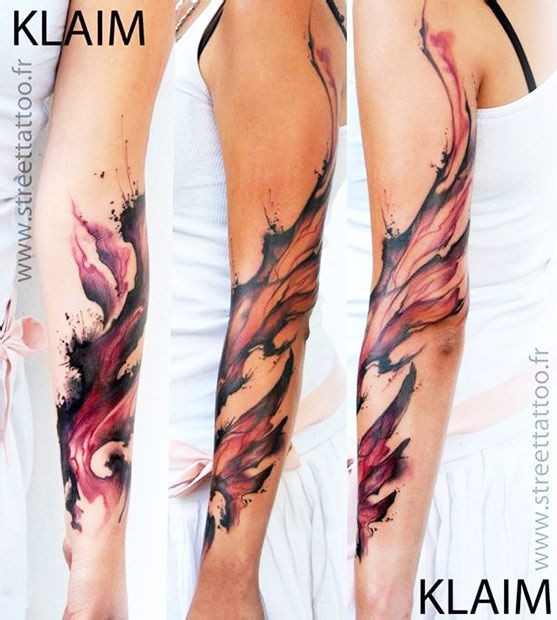 点击大图看下一张：法国 Klaim Street Tattoo 花臂纹身新作图5