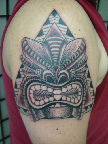 点击大图看下一张：手臂帅气的玛雅图腾刺青图4