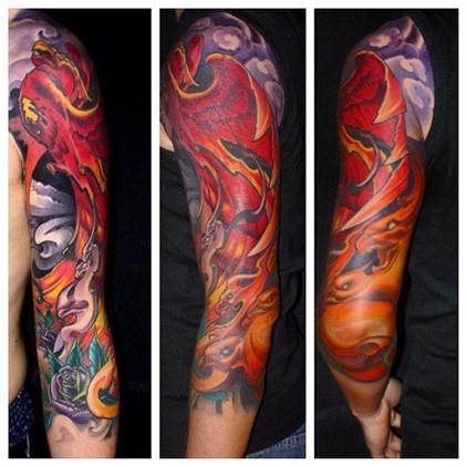点击大图看下一张：瑞士 Rob Kass的花臂纹身作品图2