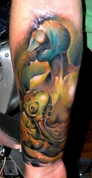 点击大图看下一张：波兰纹身师 piotr dedel的小臂纹身作品图3