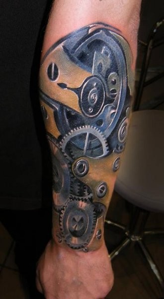 点击大图看下一张：波兰纹身师 piotr dedel的小臂纹身作品图5