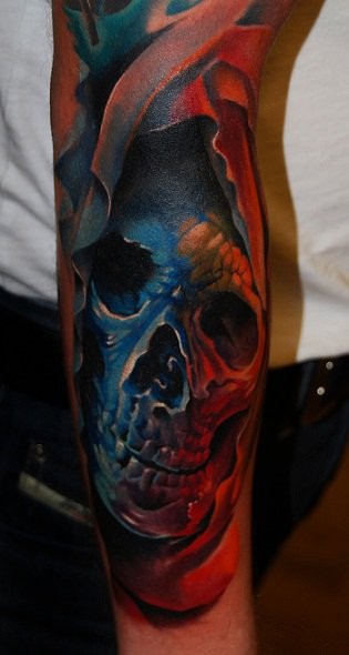 点击大图看下一张：波兰纹身师 piotr dedel的小臂纹身作品图7