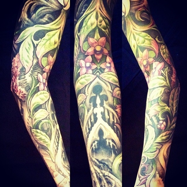 点击大图看下一张：瑞士 Rob Kass 的花臂纹身作品图7