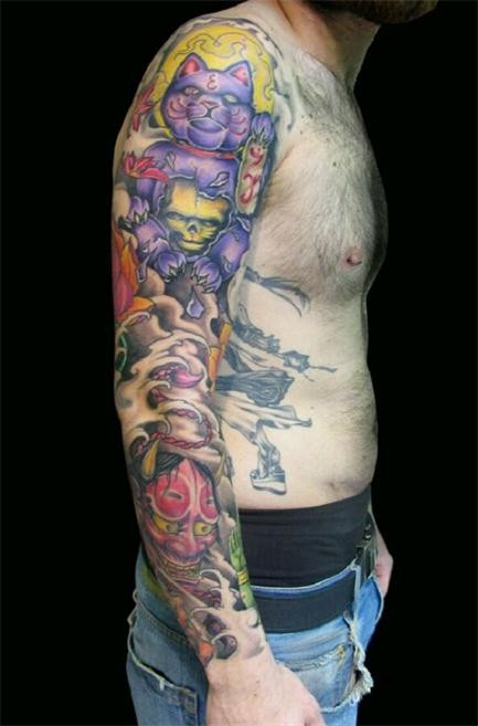 点击大图看下一张：希腊纹身师KOSTAG部分花臂作品图4